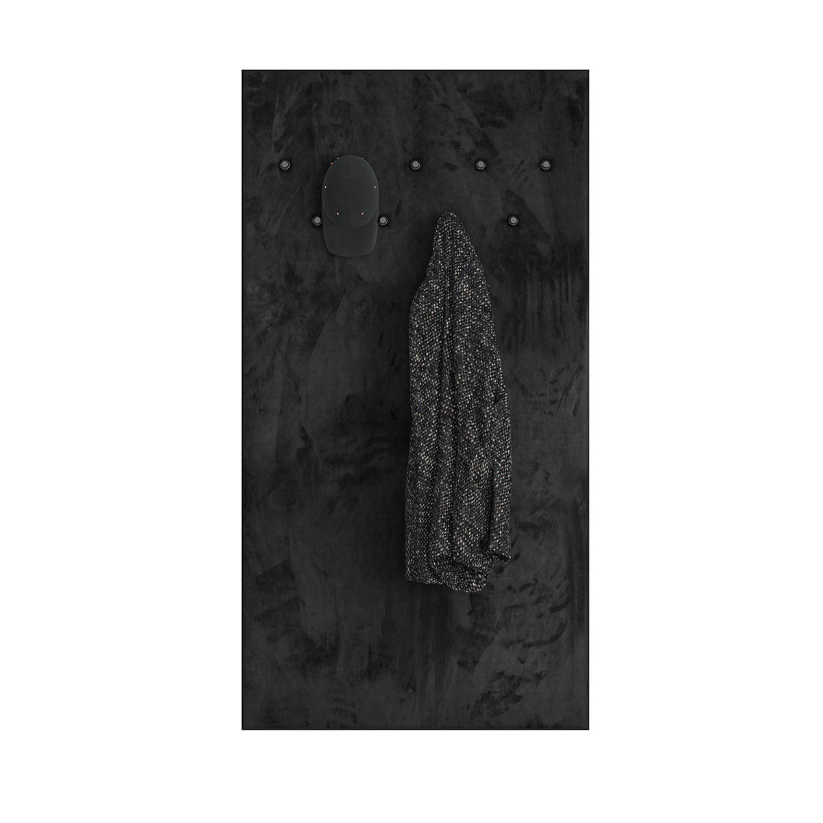 VITRINE Nilo Schwarz - Schwarz, Holzwerkstoff (80/153/3cm) - Petits-meubles