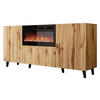 KOMMODE Vamos 180 mit Kamin - Schwarz/Braun, Holzwerkstoff/Kunststoff (181/82/42cm) - MIRJAN24