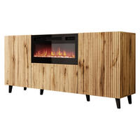KOMMODE Vamos 180 mit Kamin - Schwarz/Braun, Holzwerkstoff/Kunststoff (181/82/42cm) - MIRJAN24