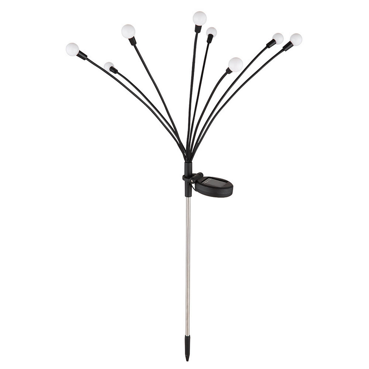 LED AUSSENLEUCHTE Edelstahl Schwarz 2er Set - Schwarz, Metall (20/12/70cm) - Globo Lighting