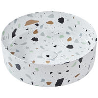AUFSATZWASCHBECKEN 40 cm Nules - Multicolor/Weiß, Keramik (40/10/40cm) - Beliani