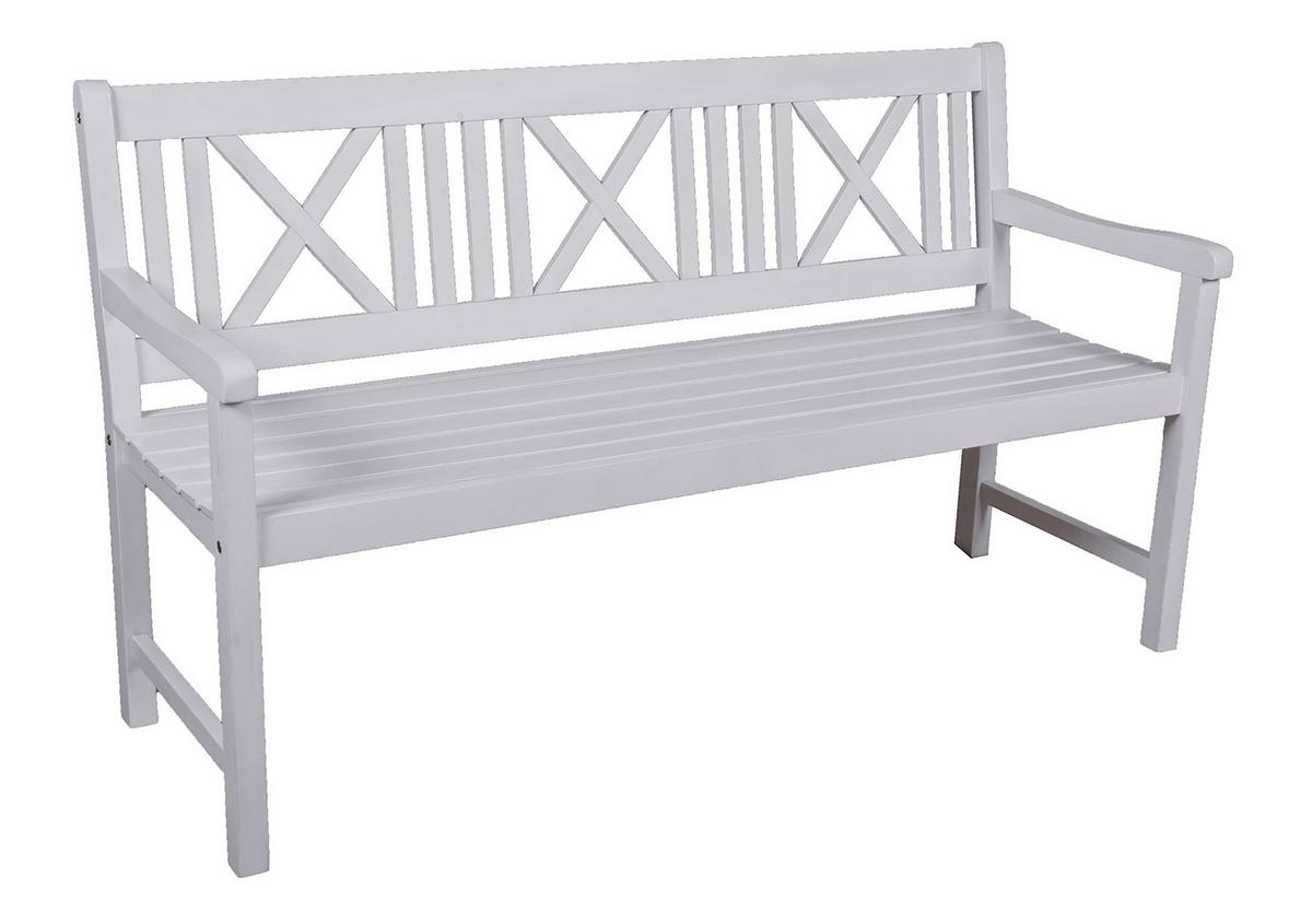 GARTEN-SITZGRUPPE Lyon 4-teilig Gartenmöbel-Set - Weiß, Holz - DELUKE