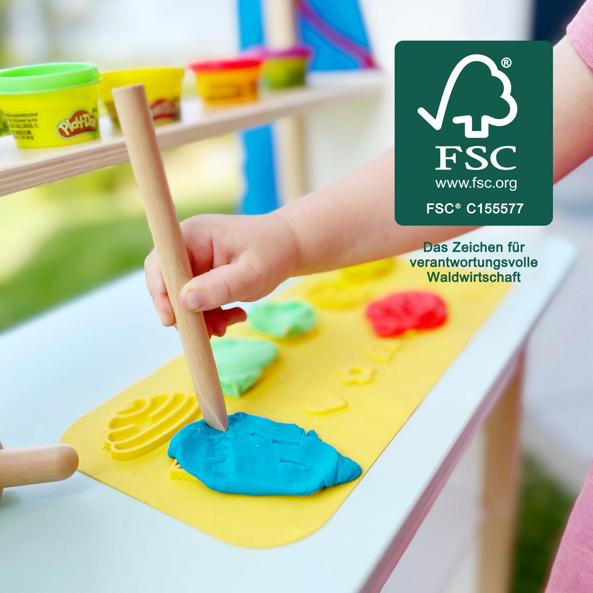 SPIELSET KNETE roba x Play-Doh Extra groß - Multicolor, Holzwerkstoff (30/40/1cm) - Roba