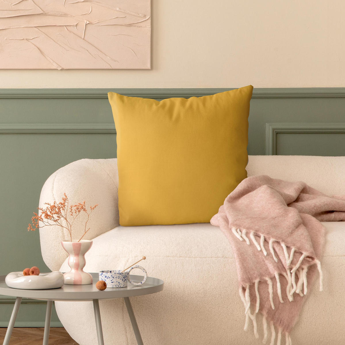 KISSENBEZUG Mighty Mango 50/50 cm - Gelb, Textil (50/50cm) - Bilderwelten