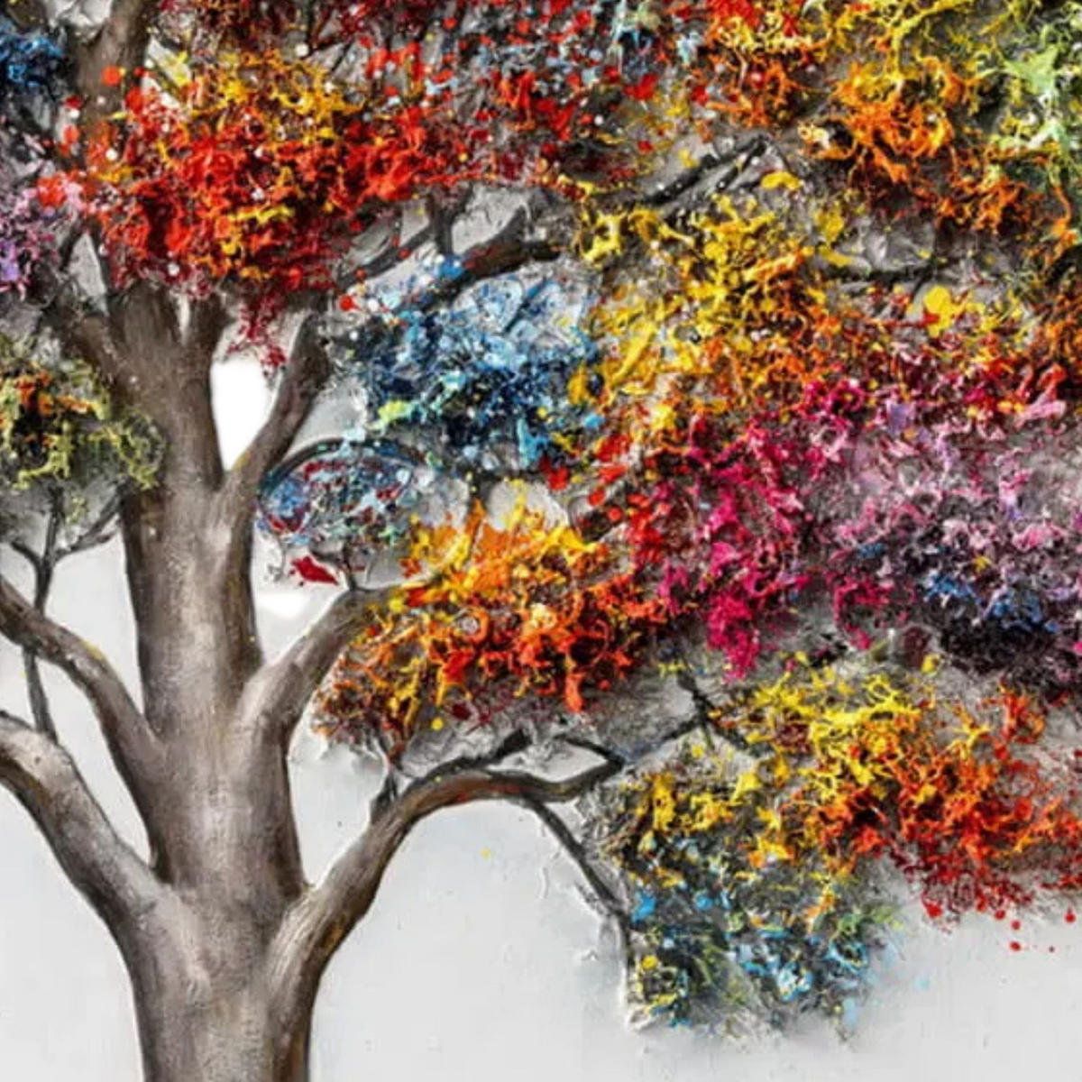 ACRYLBILD HANDGEMALT 80/80 cm - Grau, Holz/Textil (80/80cm) - KUNSTLOFT