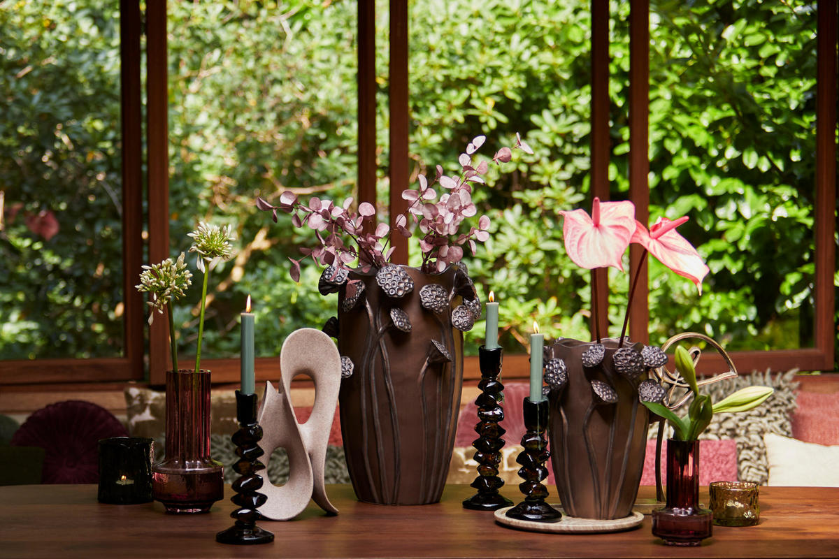 KERZENHALTER Estiva Grün Ø11/28,5 cm - Grün, Glas (11/28.5/11cm) - Light & Living