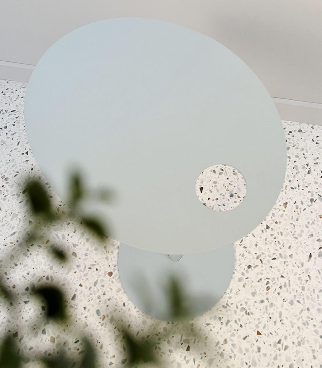 BEISTELLTISCH Oval MASA, Grau 31x42x45 cm - Chromfarben/Grau, Metall (42/31/45cm) - KADIMA DESIGN
