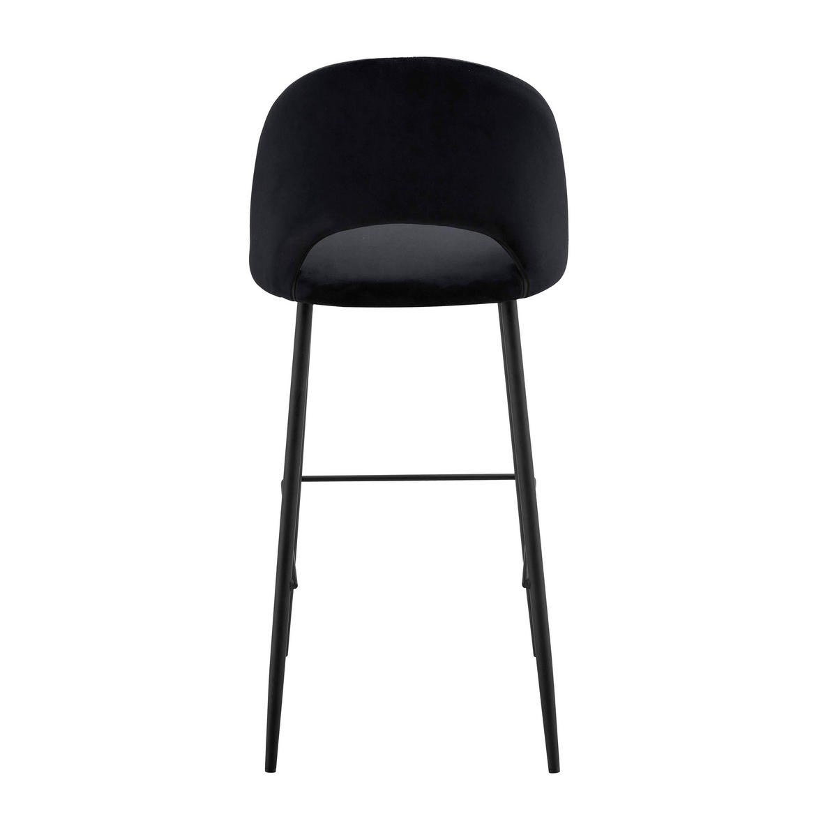 BARHOCKER 2-tlg., Schwarz - Schwarz, Metall (44/103/51cm) - Oviala