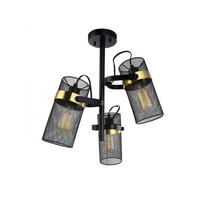 DECKENLEUCHTE LAMBA - Goldfarben/Schwarz, Metall (54.5/54.5/48cm) - Home Deluxe