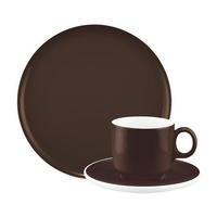 KAFFEESERVICE Sento Home Pure Colors Chocolate Brown 18-tlg. - Dunkelbraun, Keramik (2/2/2cm) - Seltmann Weiden