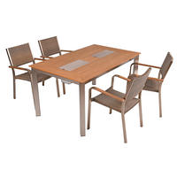 GARTENMÖBEL Set Fiona 5-teilig Gartenmöbel-Set - Braun, Kunststoff - DELUKE