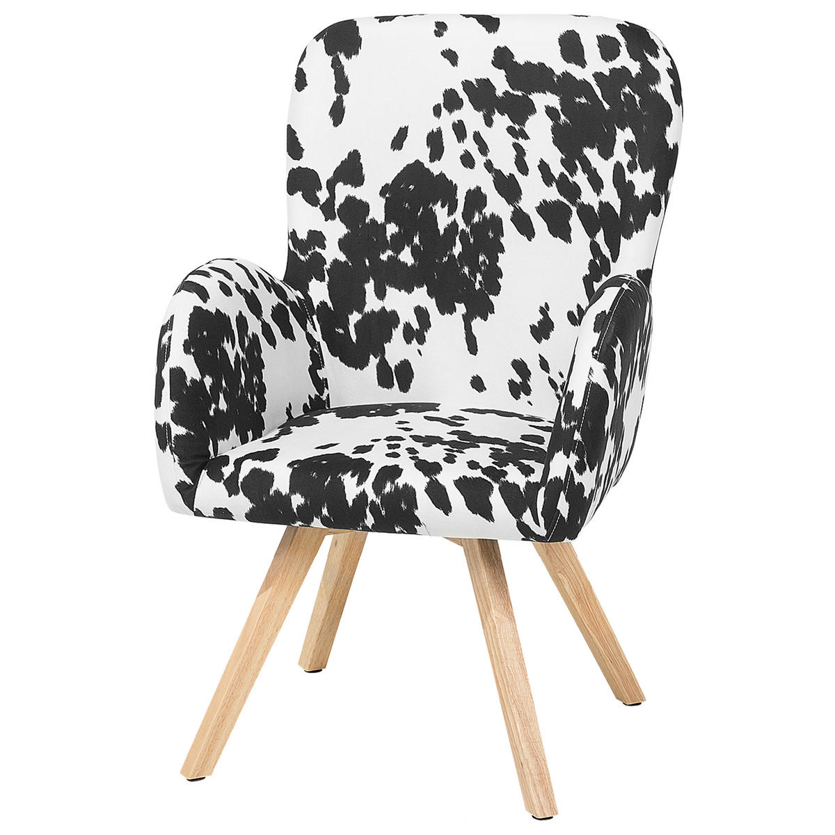 SESSEL Polsterbezug Schwarz Bjarn - Schwarz, Holz/Textil (60/90/55cm) - Beliani