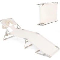 SOLSÄNG Beige - Beige, Metall (190/32/56cm) - COSTWAY