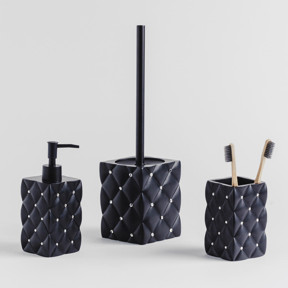 SEIFENSPENDER Grovos - Schwarz, Kunststoff (6.7/16/6.7cm) - home&you