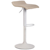 BARHOCKER Stoff creme - Creme/Weiß, Textil/Metall (36/63/39cm) - CLP