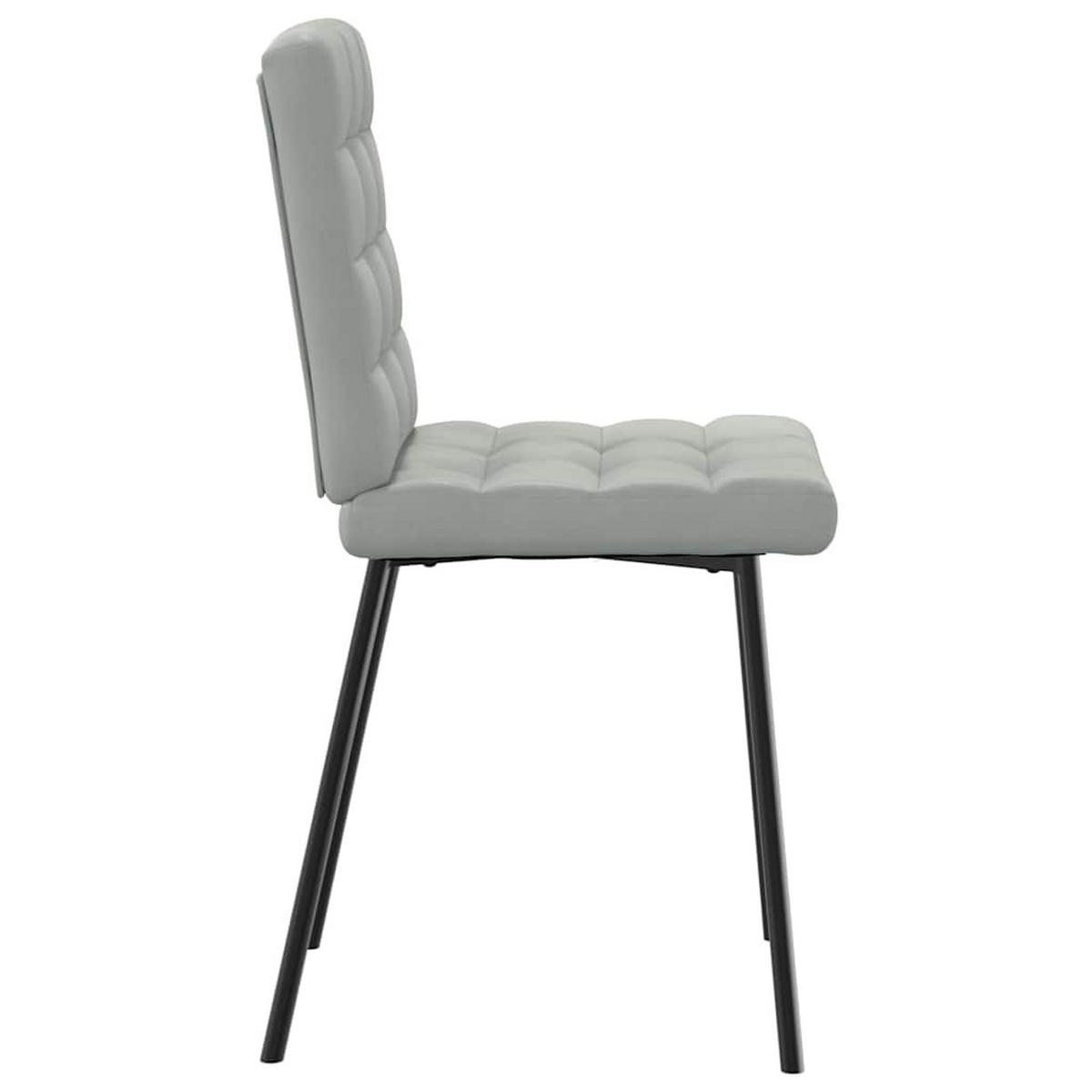 ESSZIMMERSTÜHLE 2 Stk. Hellgrau Samt 45*54*83cm - Grau, Metall (45/83/54cm) - ZMH