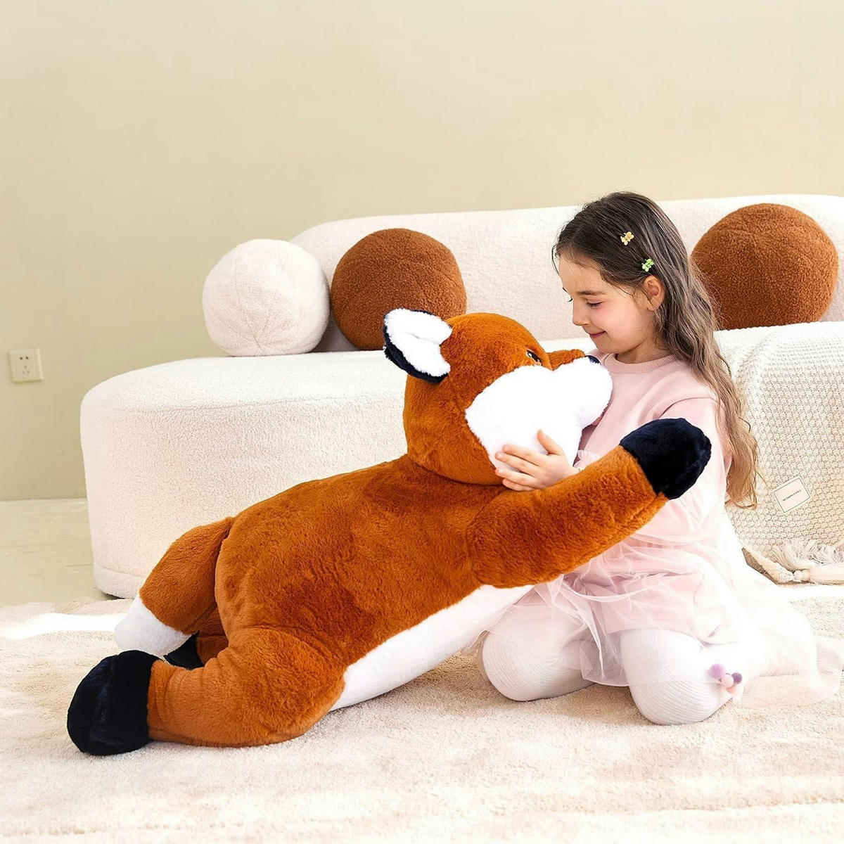 STOFFTIER Fuchs 78 cm - Braun, Textil (33/76.2cm)
