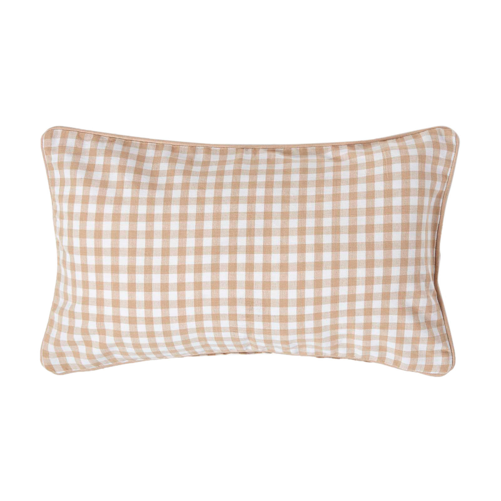 KISSENHÜLLE Vichy-Karo 30/50 cm, 100% Baumwolle - Beige, Textil (30/50cm) - Homescapes