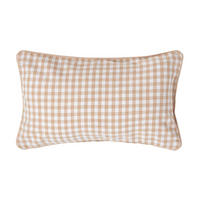 KISSENHÜLLE Vichy-Karo 30/50 cm, 100% Baumwolle - Beige, Textil (30/50cm) - Homescapes