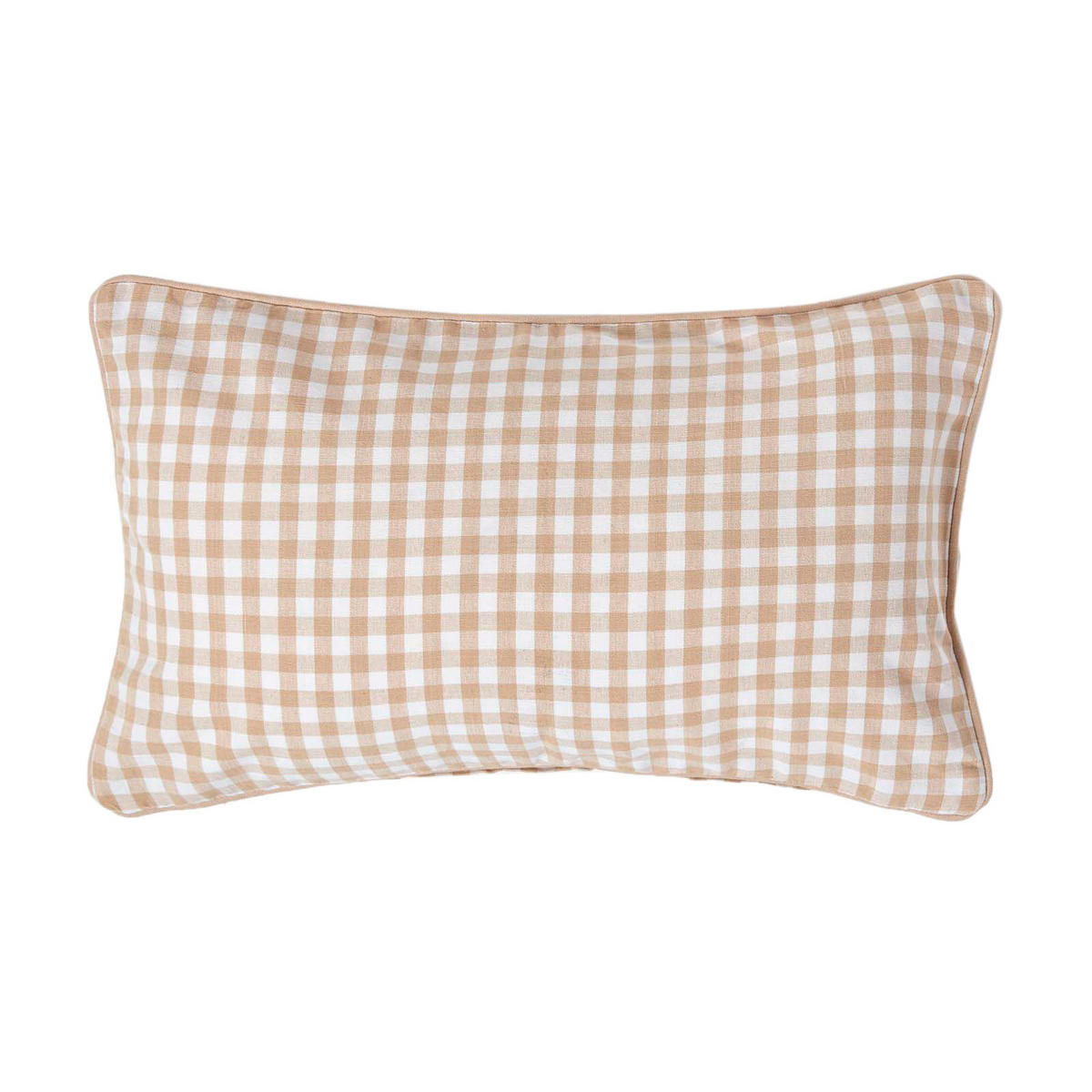 KISSENHÜLLE Vichy-Karo 30/50 cm, 100% Baumwolle - Beige, Textil (30/50cm) - Homescapes