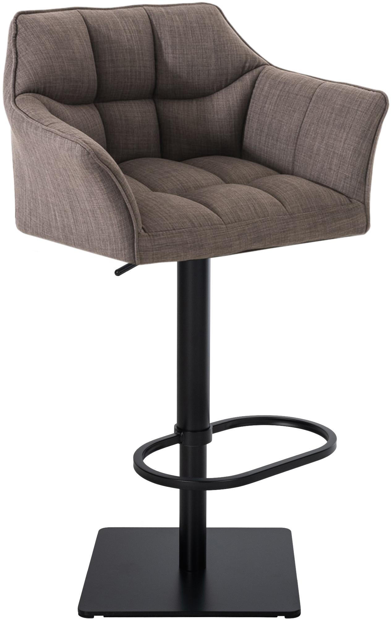 BARHOCKER Stoff Grau - Schwarz/Grau, Textil/Metall (64/88/45cm) - CLP