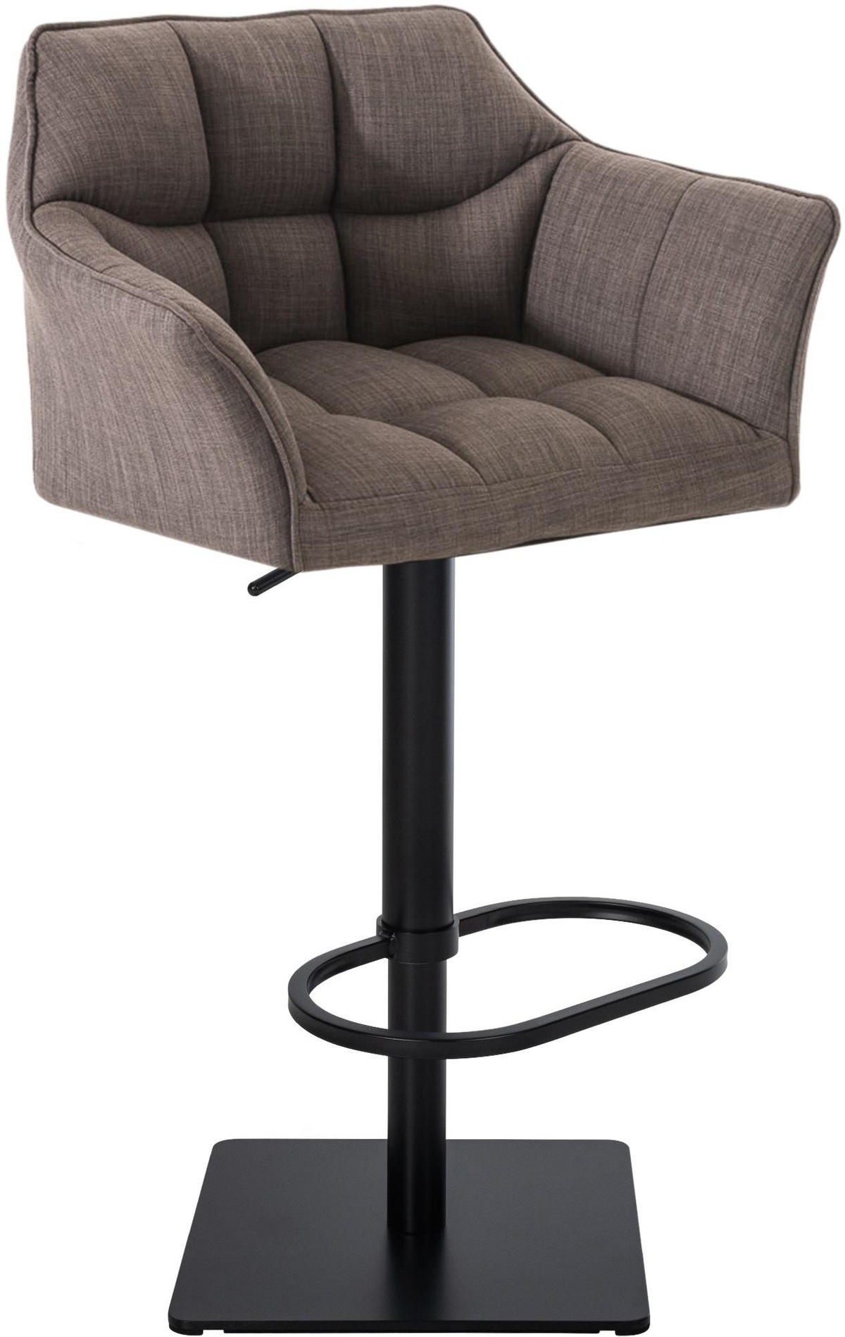 BARHOCKER Stoff Grau - Schwarz/Grau, Textil/Metall (64/88/45cm) - CLP