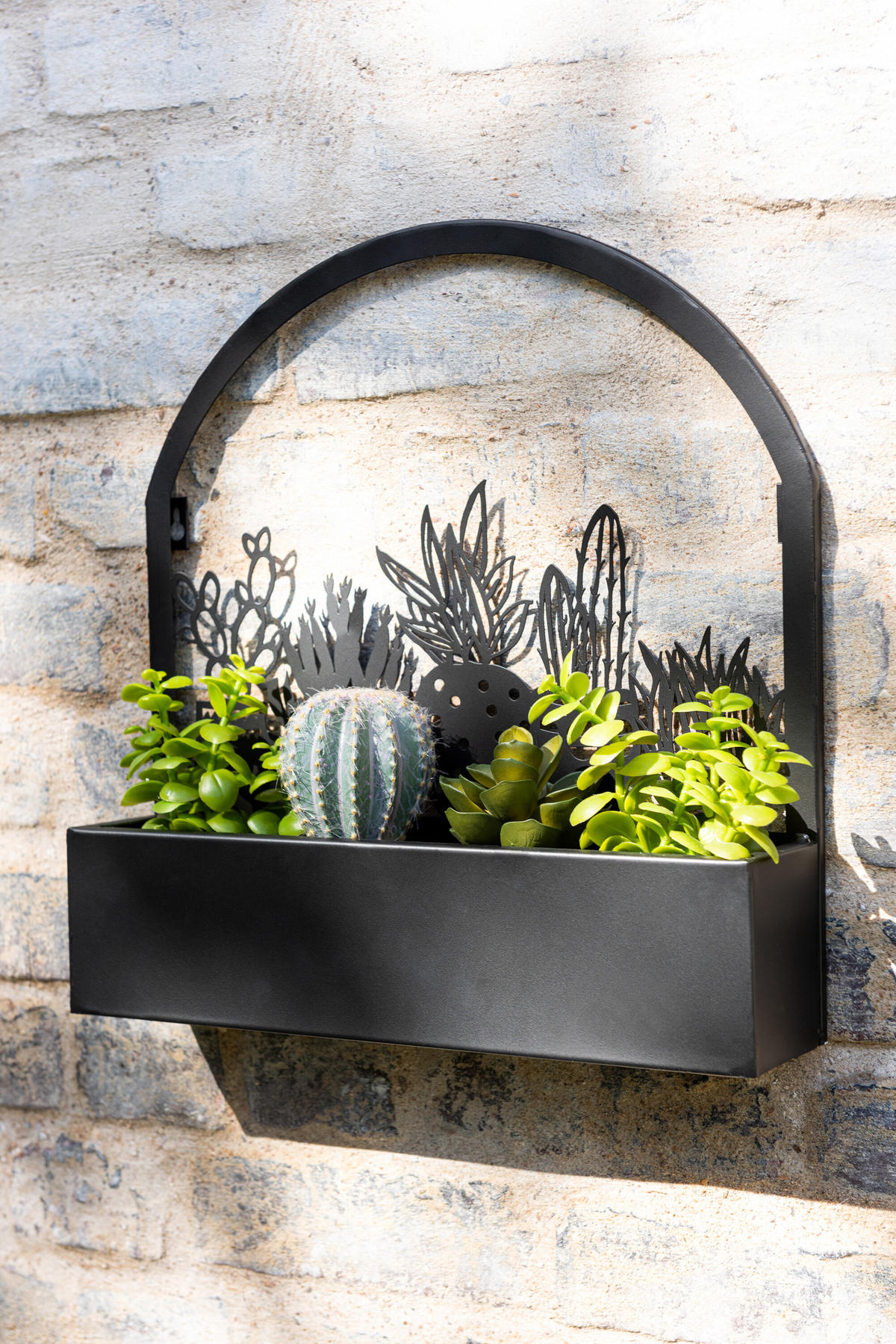 BLUMENTOPF BLUMENTOPF - Metall - Schwarz - Ø 7,5 cm - Schwarz, Metall (7.5/39.5cm) - J-Line