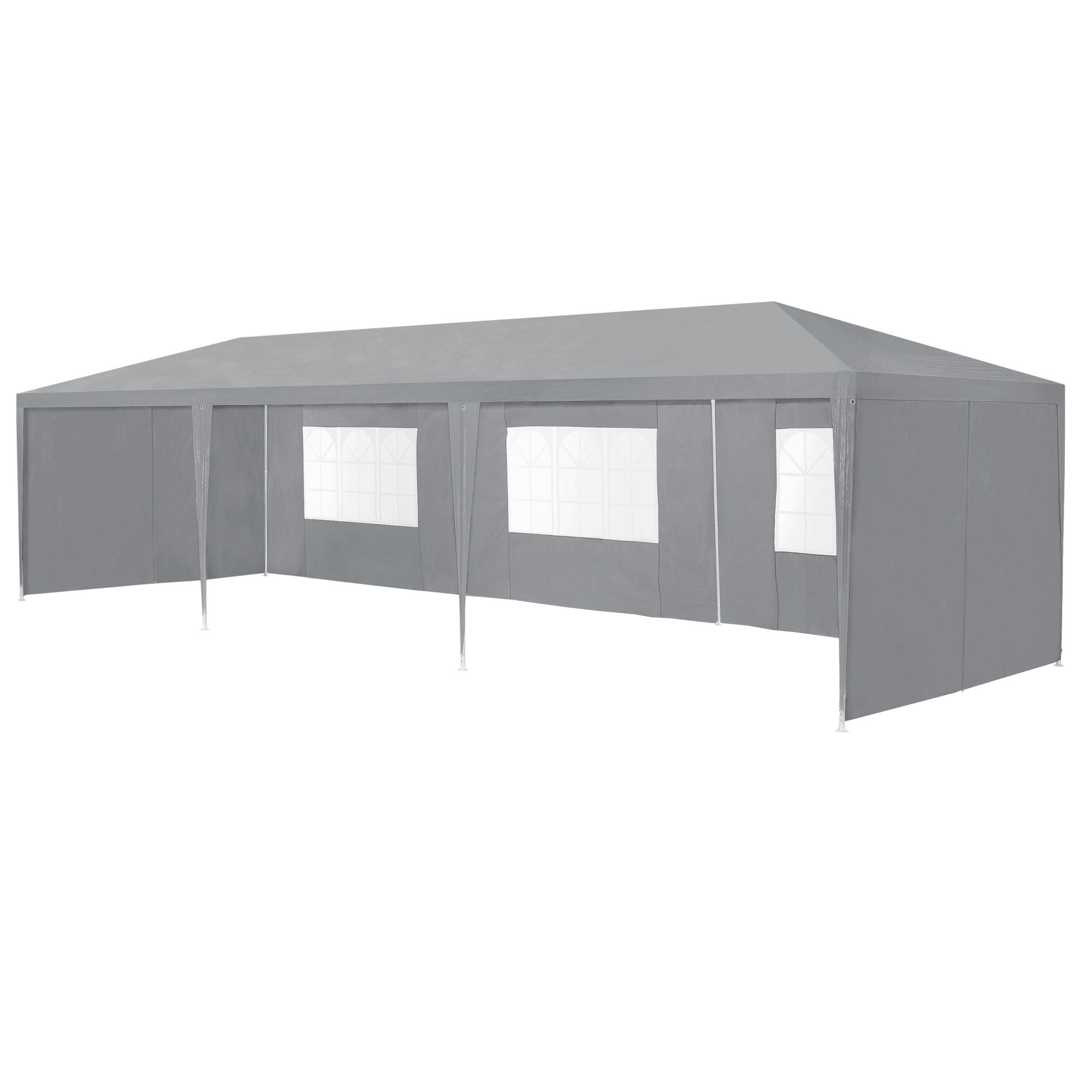 PARTYZELT Wedau - Dunkelgrau, Kunststoff/Metall (900/255/300cm) - casa.pro