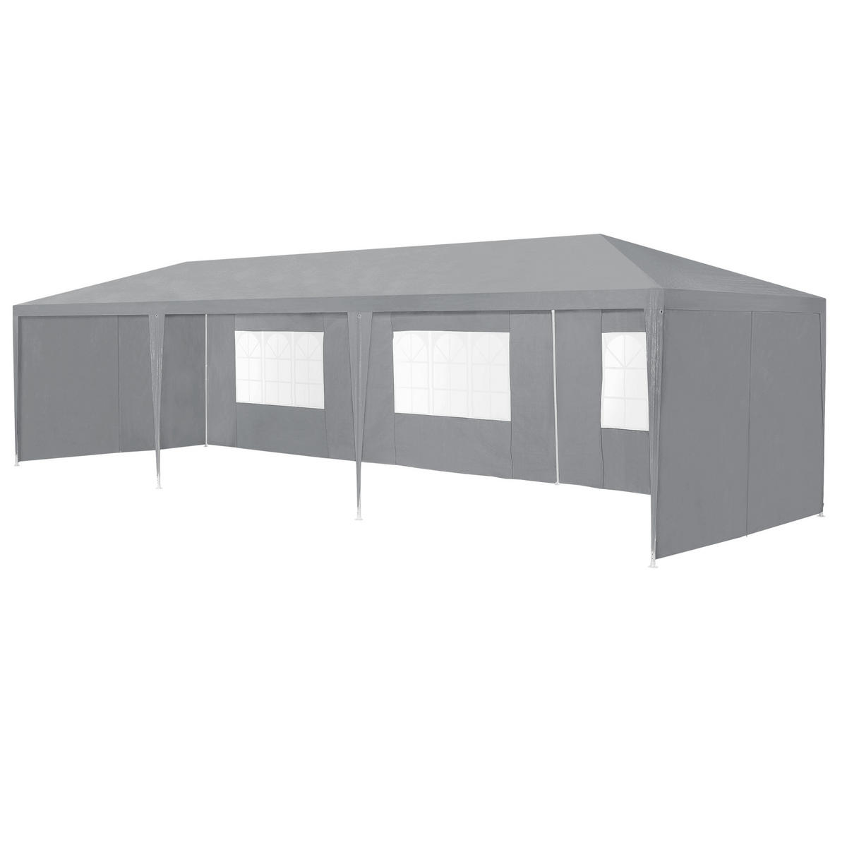 PARTYZELT Wedau - Dunkelgrau, Kunststoff/Metall (900/255/300cm) - casa.pro