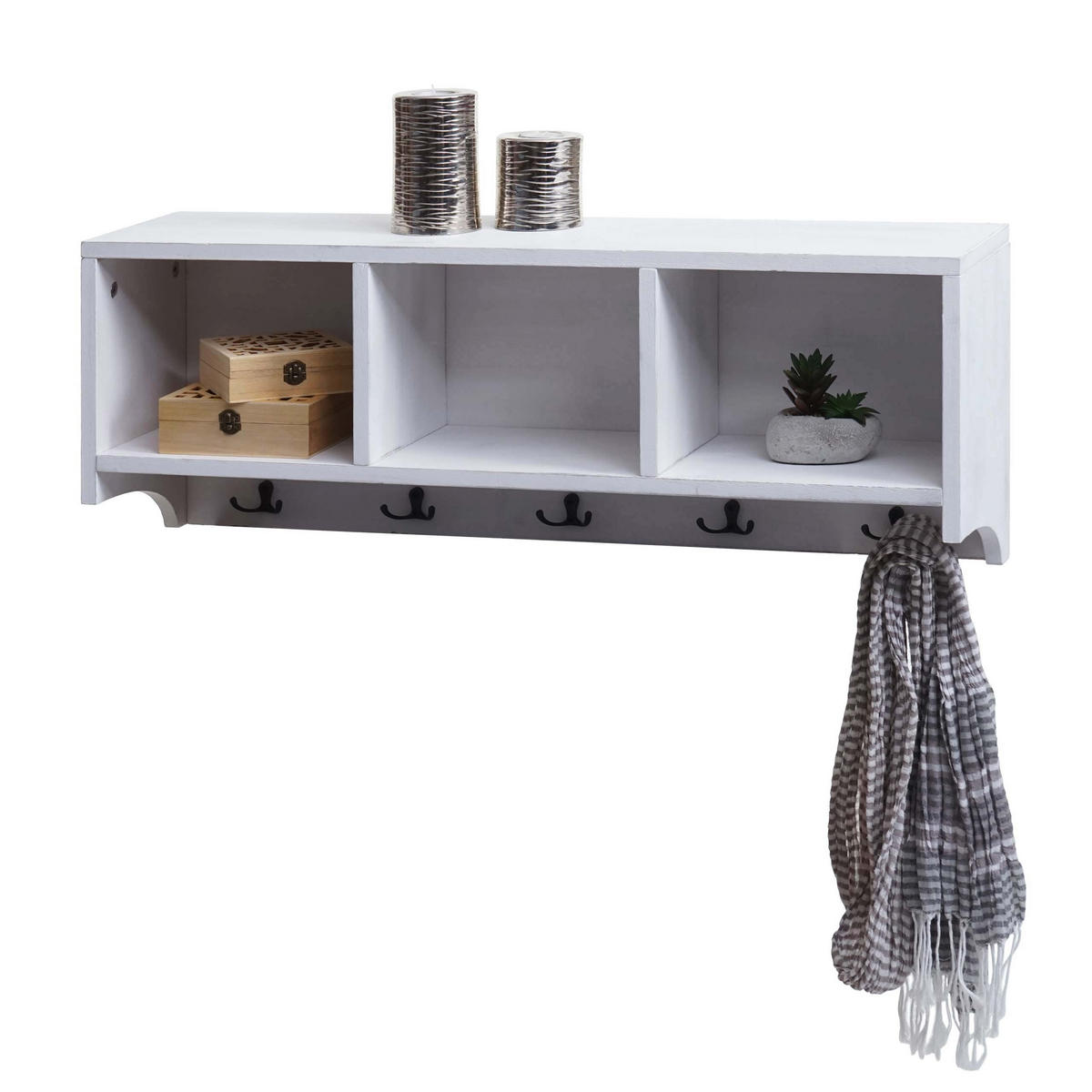 WANDREGAL Weiß - Weiß, Holzwerkstoff (80/30/20cm) - MCW