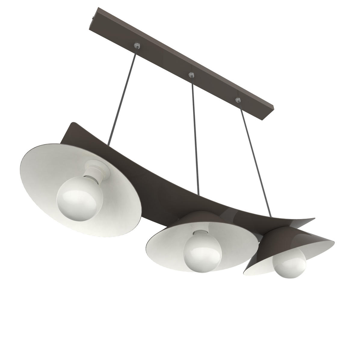 HÄNGELEUCHTE Miller X3 - Graubraun, Metall (70/25/120cm) - Lumicom