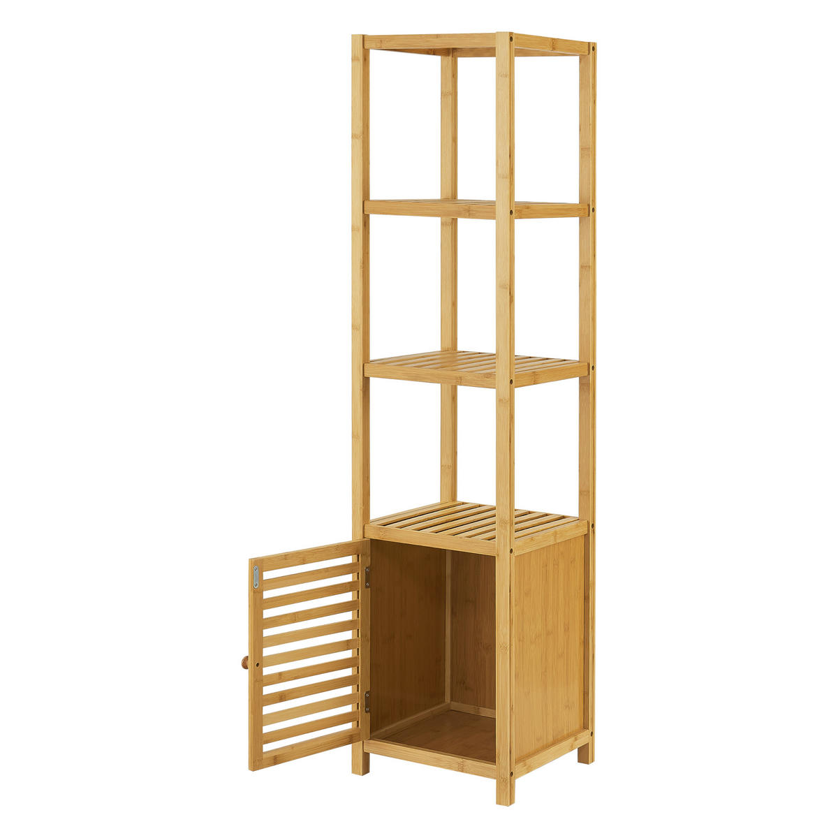 BADEZIMMERREGAL Liminka - Naturfarben, Holz (34/140/33cm) - [en.casa]