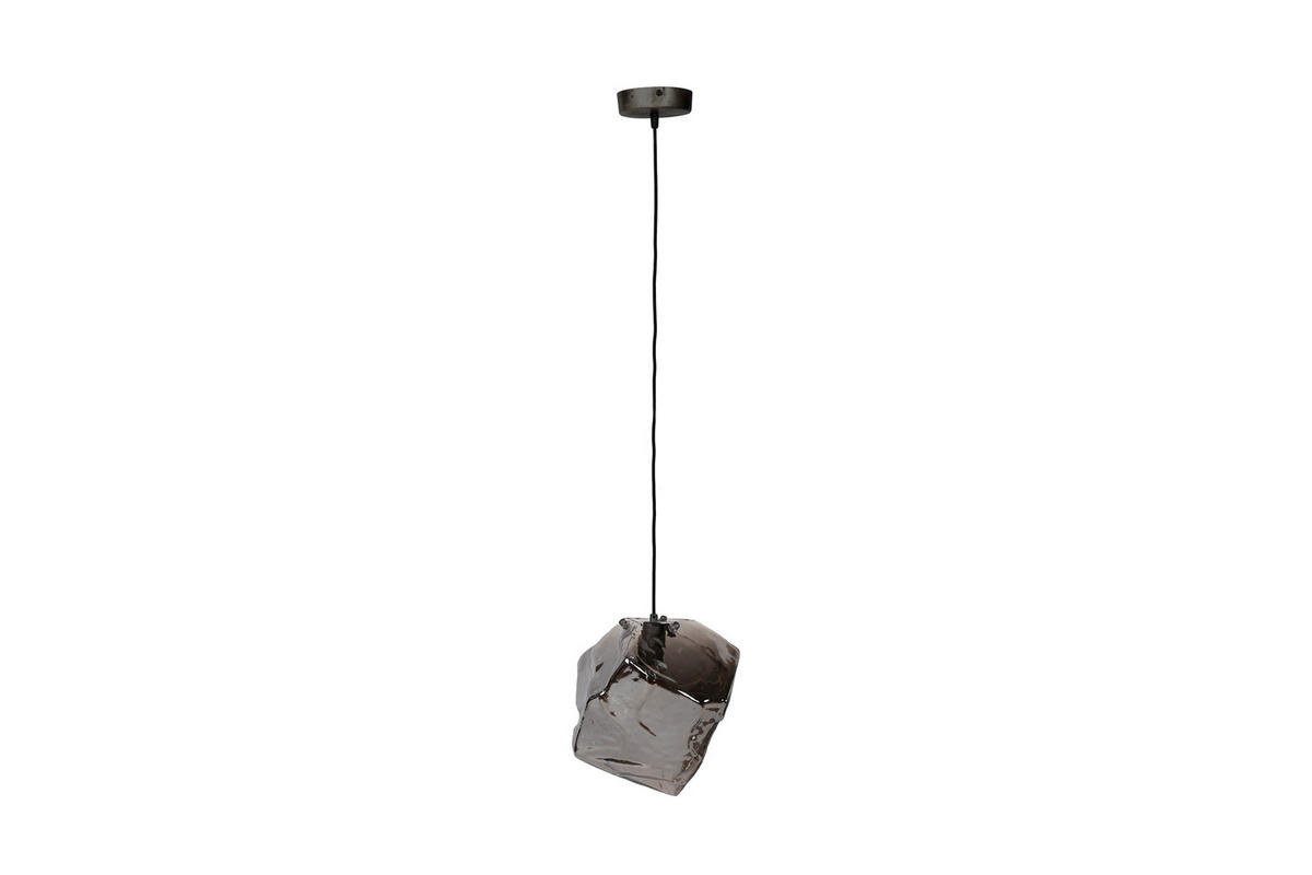 HÄNGELAMPE EDESSA Silber Glas - Silberfarben, Glas (28/28/150cm) - KAWOLA