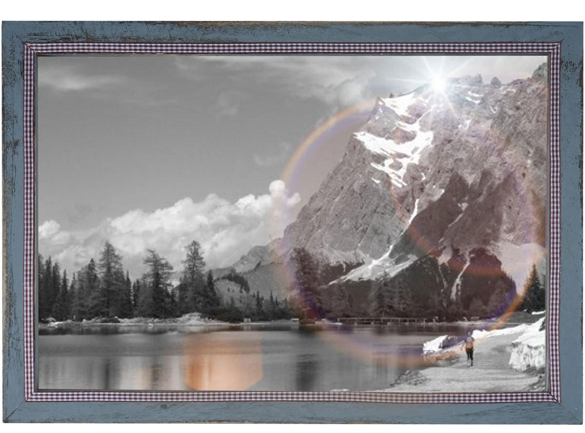 BILDERRAHMEN SHABBY-LOOK rechteckig Grau - Grau, Holz (51/36/1cm) - MCW