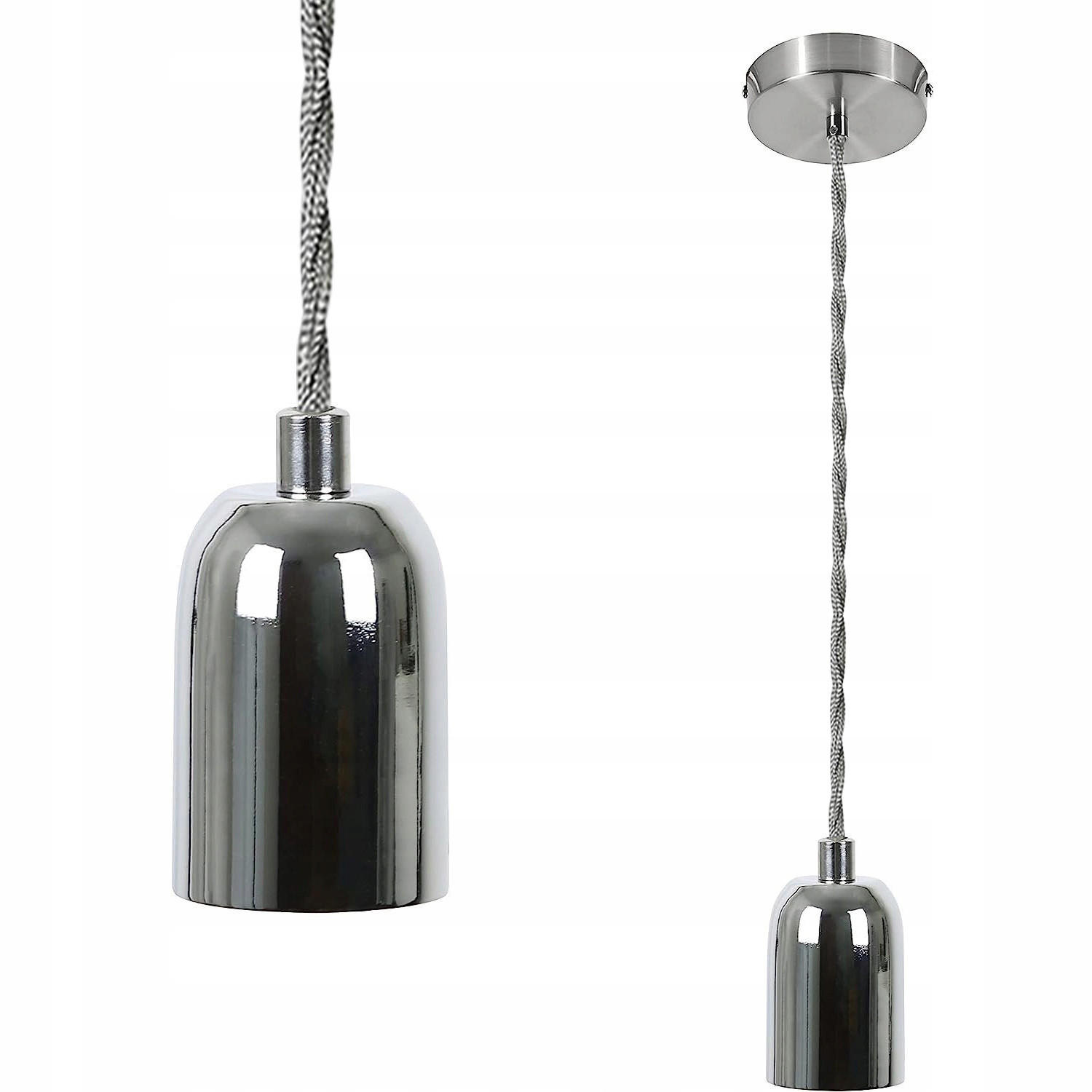 HÄNGELEUCHTE Rainer 10/10/130 cm - Silberfarben, Metall (10/10/130cm) - Nettlife