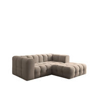ECKSOFA Solvie Xs In Tiffani - Taupe, Holzwerkstoff/Textil (239/193cm) - Fun Möbel