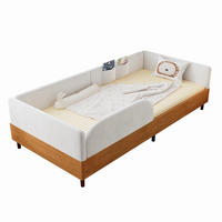 DJECJA POSTELJA 90x200 cm s mekanim protuudarnim pjenastim rubom - prirodne boje, tekstil (90/208cm) - KOMHTOM