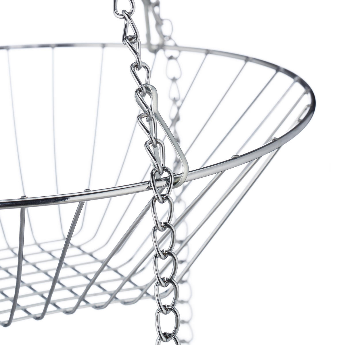 HÄNGEKORB - Silberfarben, Metall (28/73/28cm) - Relaxdays