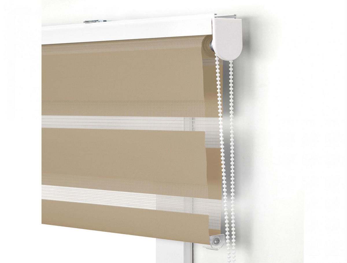 ROLLO Polyester Transluzent Braun 120x250 - Braun, Textil (120/250/1cm) - Purline