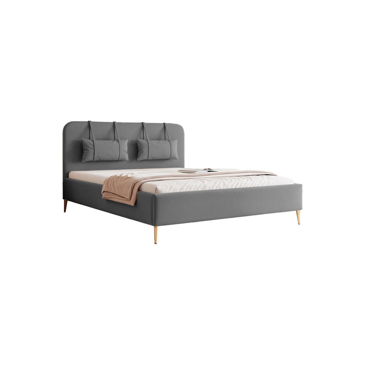 POLSTERBETT Rexal 120x200 cm, Anthrazit - Anthrazit, Textil (200/120cm) - Fedve