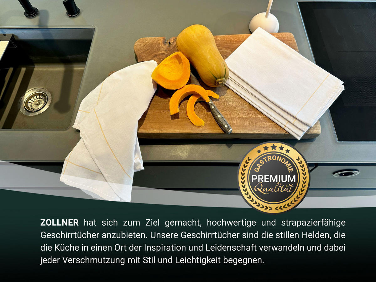 GESCHIRRTÜCHER, 5er-Set, 45x65 cm, 60% Baumwolle, 40% Leinen, Weiß - Weiß, Textil (45/65cm) - Zollner