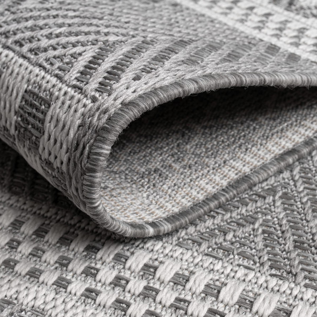 OUTDOORTEPPICH 200/200 cm Vermont 183 - Hellgrau, Kunststoff (200/200cm) - Paco Home