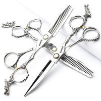 FRISEURSCHERE 6 Zoll 3-teiliges Set - Silberfarben, Metall (6/1/18cm)