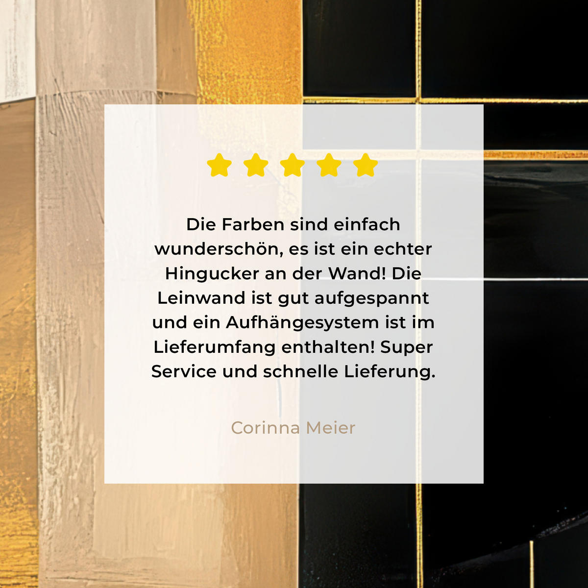 LEINWANDBILD - Abstrakt - Gold - Bronze - Grün - Formen - Modern - 90x90 - Gemälde - Multicolor, Textil (90/90cm) - MuchoWow