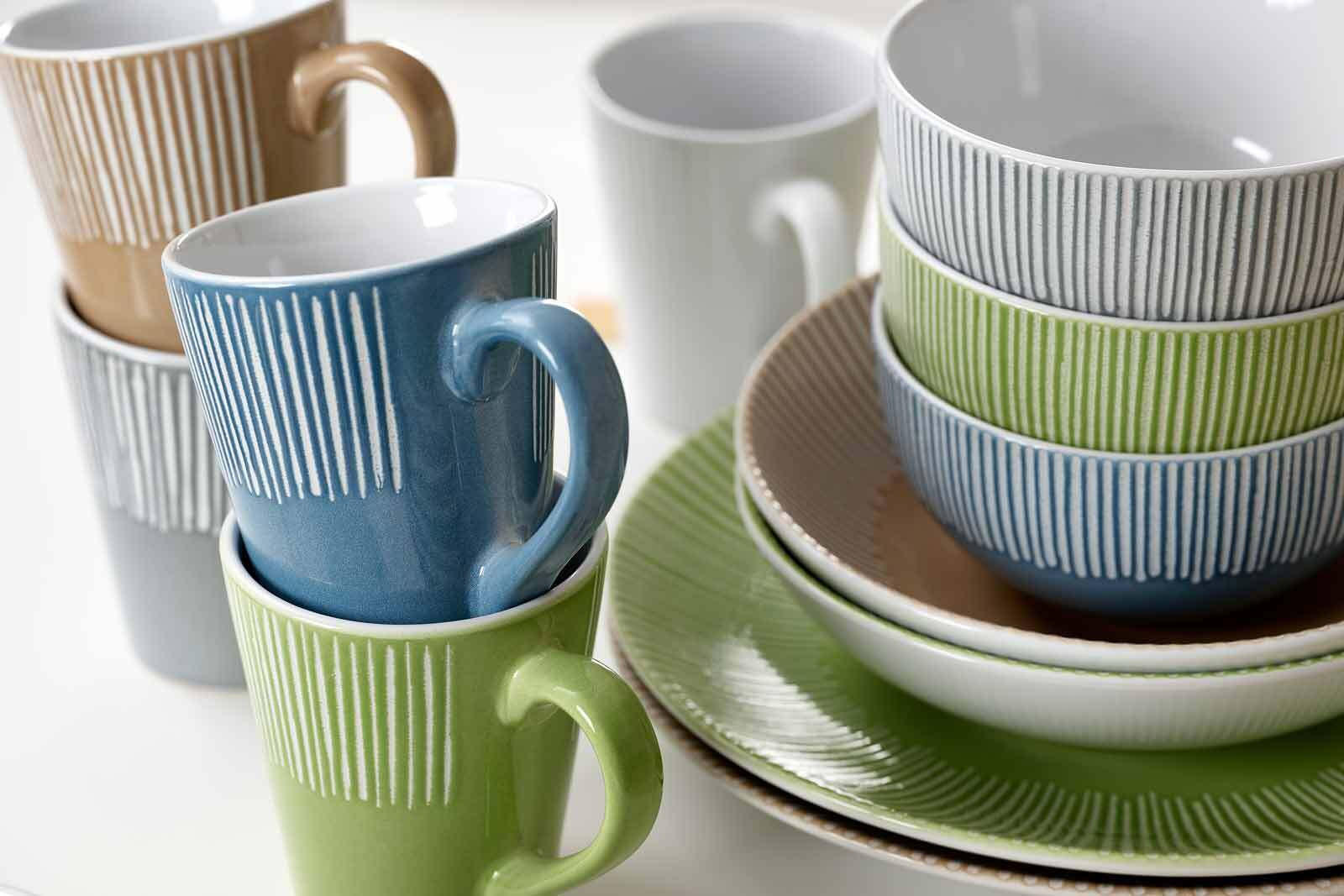 SUPPENTELLER Banda Beige ø 20 cm 6er Set - Beige, Keramik (20cm) - Ritzenhoff Breker