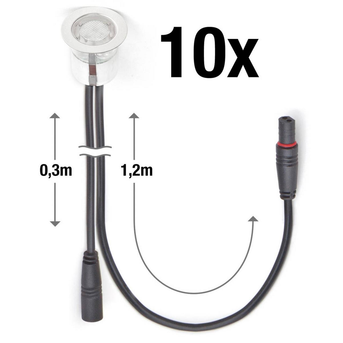 EINBAULEUCHTENSET Cosa G03093/82 - Silberfarben, Metall (3cm) - Brilliant