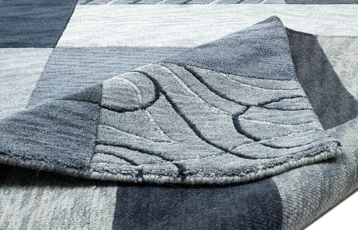 HANDKNÜPFTEPPICH Domas 140x200 cm - Anthrazit, Textil (140/200cm) - THEKO