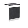 FRONTBLENDE R-Line Schwarz Beton 60 cm AP Anthrazit - Schwarz/Weiß, Holzwerkstoff (60/57.2/1.6cm) - Vicco