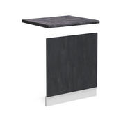 FRONTBLENDE R-Line Schwarz Beton 60 cm AP Anthrazit - Schwarz/Weiß, Holzwerkstoff (60/57.2/1.6cm) - Vicco