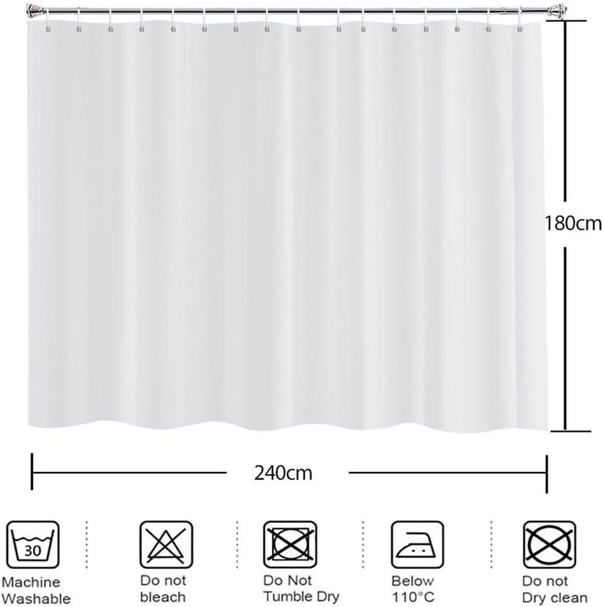 DUSCHVORHANG – Grün (240 × 180 cm) - Mintgrün, Textil (240/180cm)